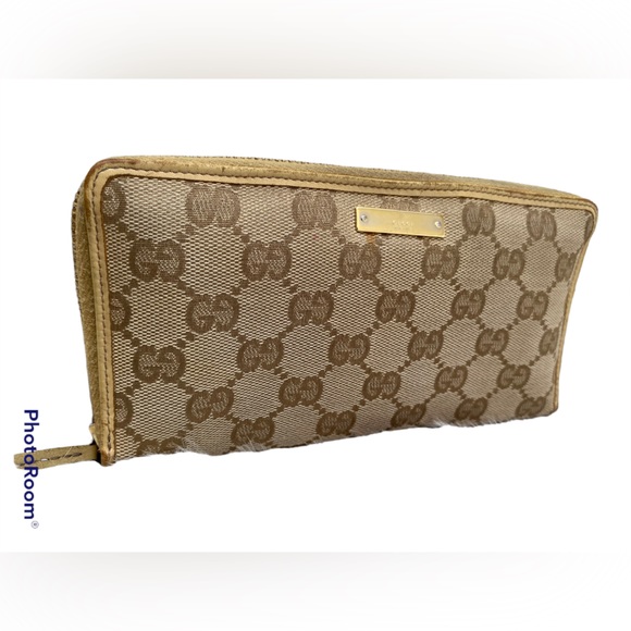 Authentic Gucci GG Monogram Zip Around Wallet - Picture 2 of 15